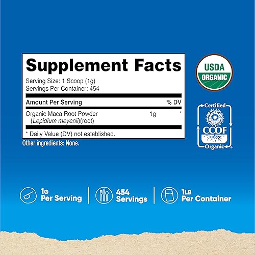 Miniatura 2 de Nutricost Polvo de raíz de maca orgánica (1 libra) (paquete de 2)