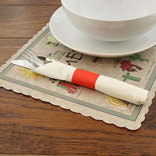 Miniatura 2 de Royal Manteles individuales de fiesta mexicana, paquete de 1000 unidades, multicolor