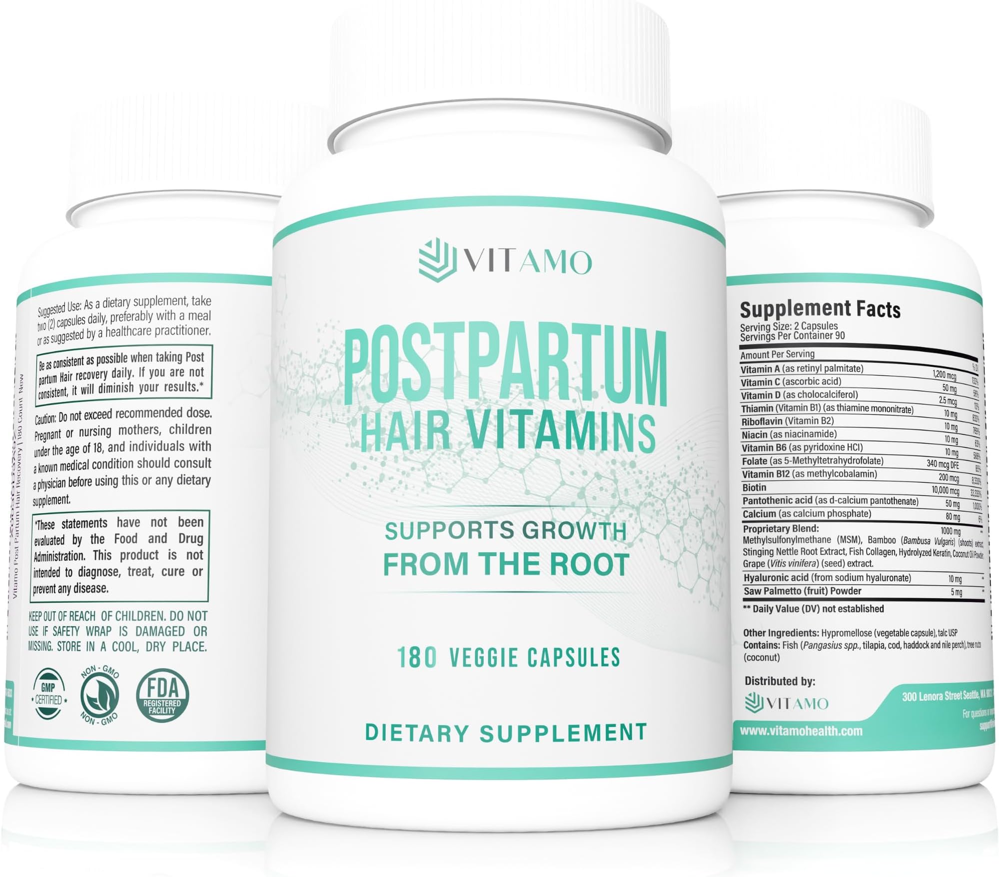 - Postpartum Hair Loss Vitamins for Women | Postnatal Hair Growth with Hyaluronic Acid, B-Complex, Biotin, Collagen & Keratin | Advanced Hair, Skin & Nails Supplement | 180 Capsules