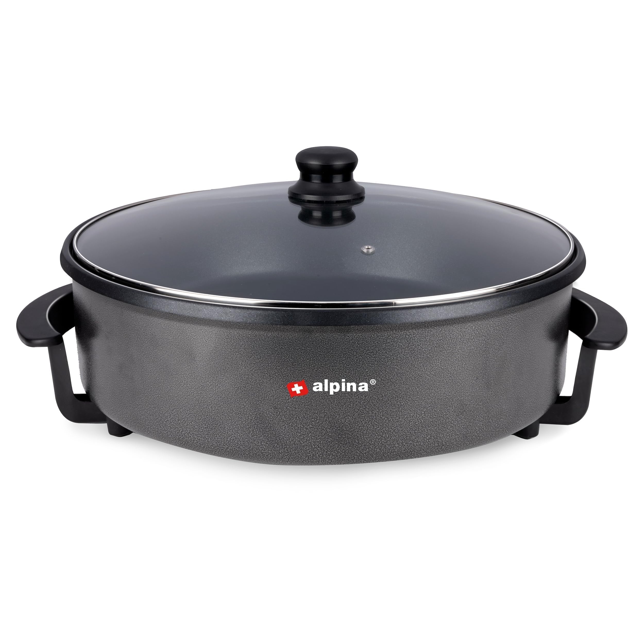 Alpina - Sartén multicocina eléctrica con termostato (42 cm de diámetro, 1500 W)