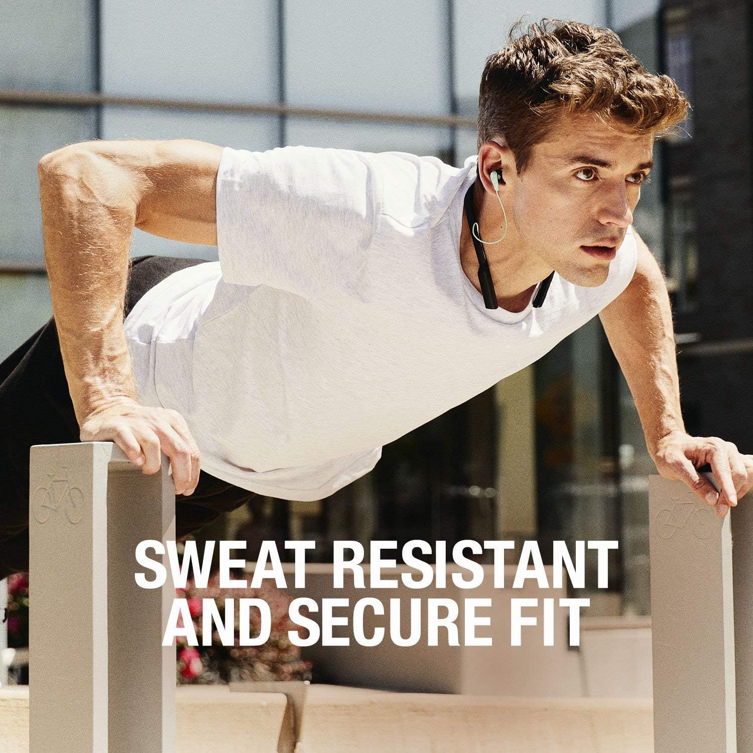 Skullcandy Method Bluetooth Wireless Sweat-Resistant Sport Earbuds with Microphone - (Renewed) (Black/Mint)