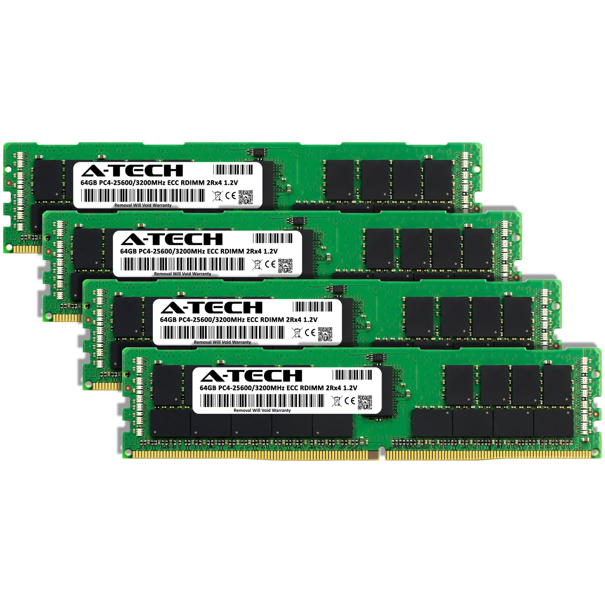 サーバー用LRDIMM　DDR4 64GB×4枚　(256GB) A-Tech 256GB Kit (4x64GB) DDR4 3200MHz PC4-25600 ECC RDIMM 2Rx4
