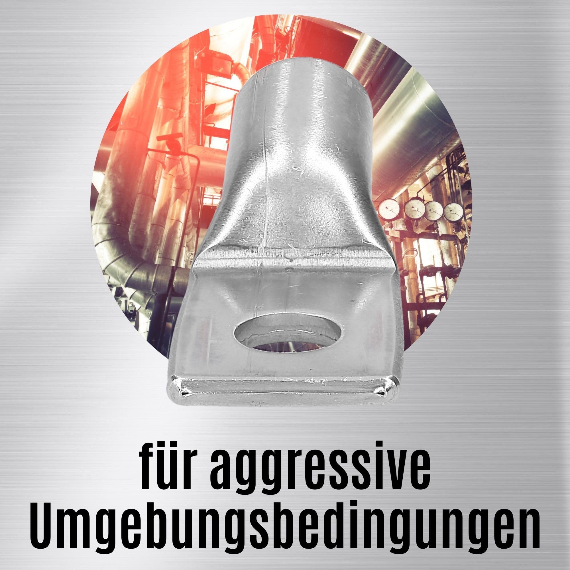 Kalitec 10x Edelstahl-Rohrkabelschuh V4A 35mm² - M8 Kabelverbinder