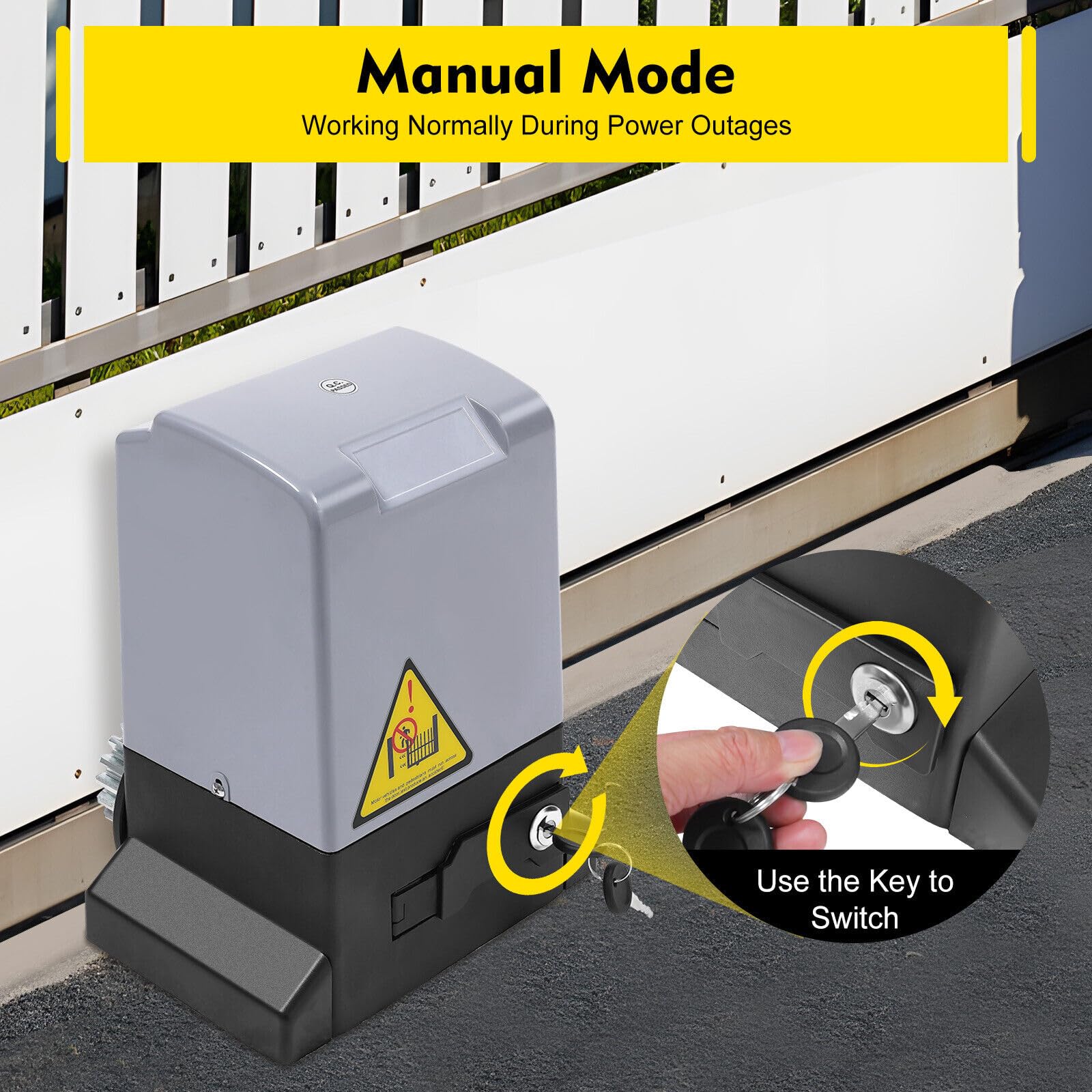 Accionamiento para puerta corredera de 1800KG, abridor de puerta, motor para puerta corredera, kit completo 750W, motor automático abridor de puerta con cremallera de 6m, 2 mandos a distancia