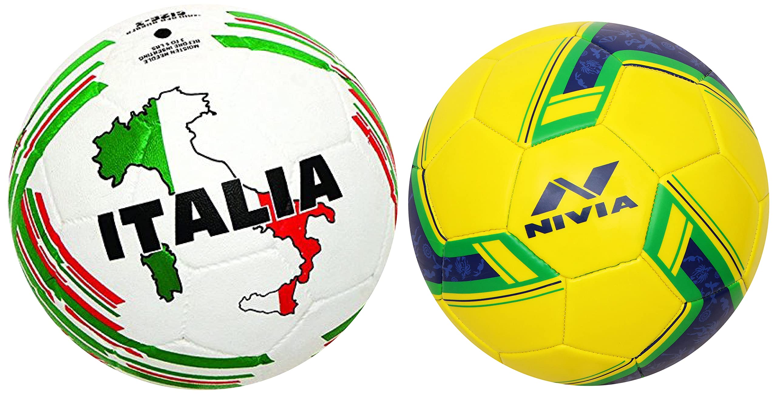 Nivia Spinner Machine Stitched Football, Size - 5 (Material: PVC & Rubber) Yellow (Brazil) & Country Colour Size-5 (White/Green) Material: Rubber (B09SG62W3F) Amazon Price History, Amazon Price Tracker