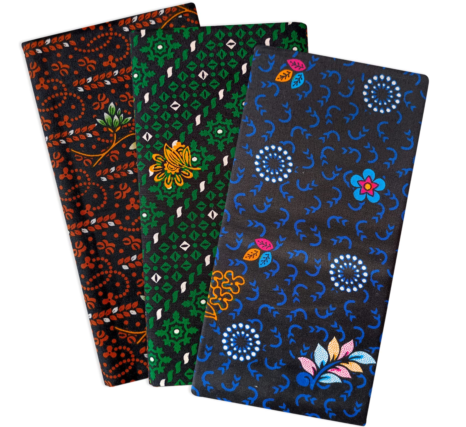 akhvi MEN'S POLY COTTON PRINTED LUNGI (BROWN-GREEN-BLUE)-picture-44