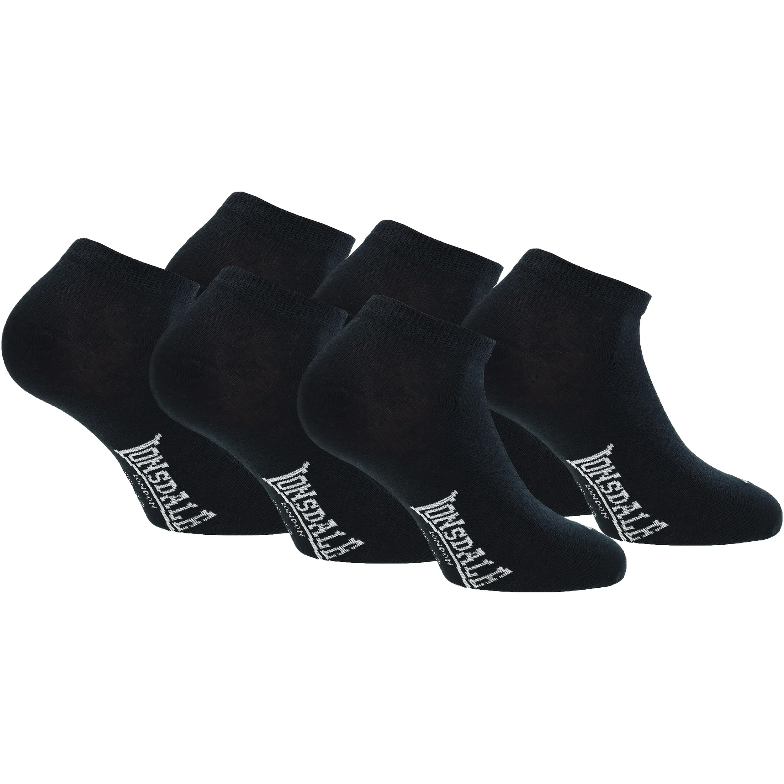 Lonsdale 6 Paia Calzini Corti Uomo Donna - Calzini Sportivi Sneaker - Lunghezza Caviglia - Cotone Traspirante