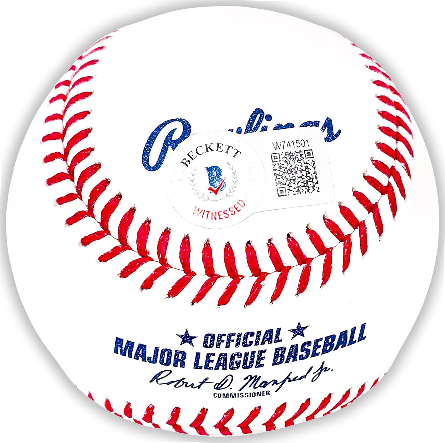 Vladimir Guerrero Sr. Autographed Official M.L.B Baseball "HOF 18" Beckett BAS Witness Stock #220530