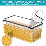 Vtopmart Airtight Food Storage Containers with Lids 8PCS Set 3.2L, Spaghetti Container for Pasta Organizer, Air Tight House Pantry Organization and Storage