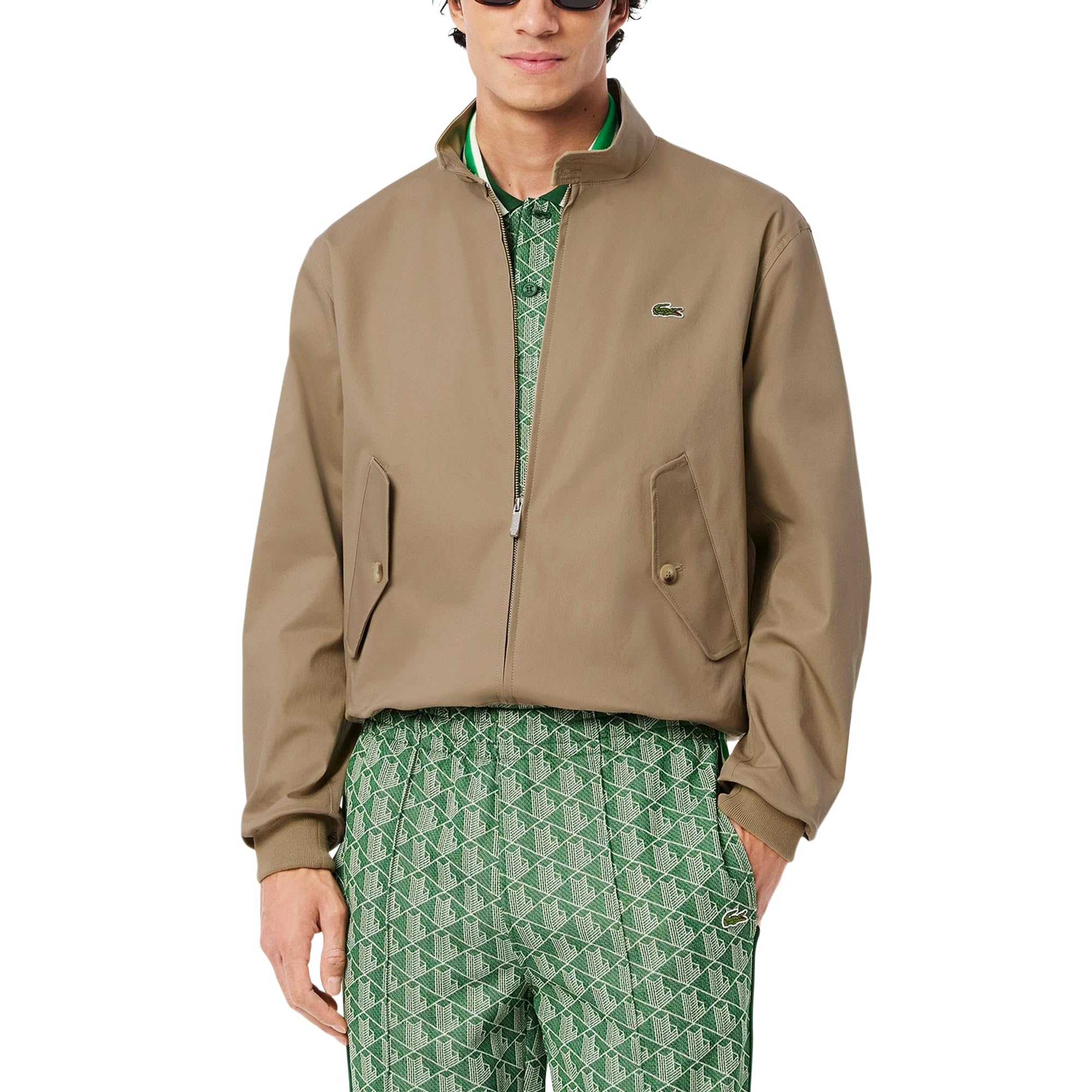 

                                                    Lacoste Men's Water-Repellent Twill Harrington Jac