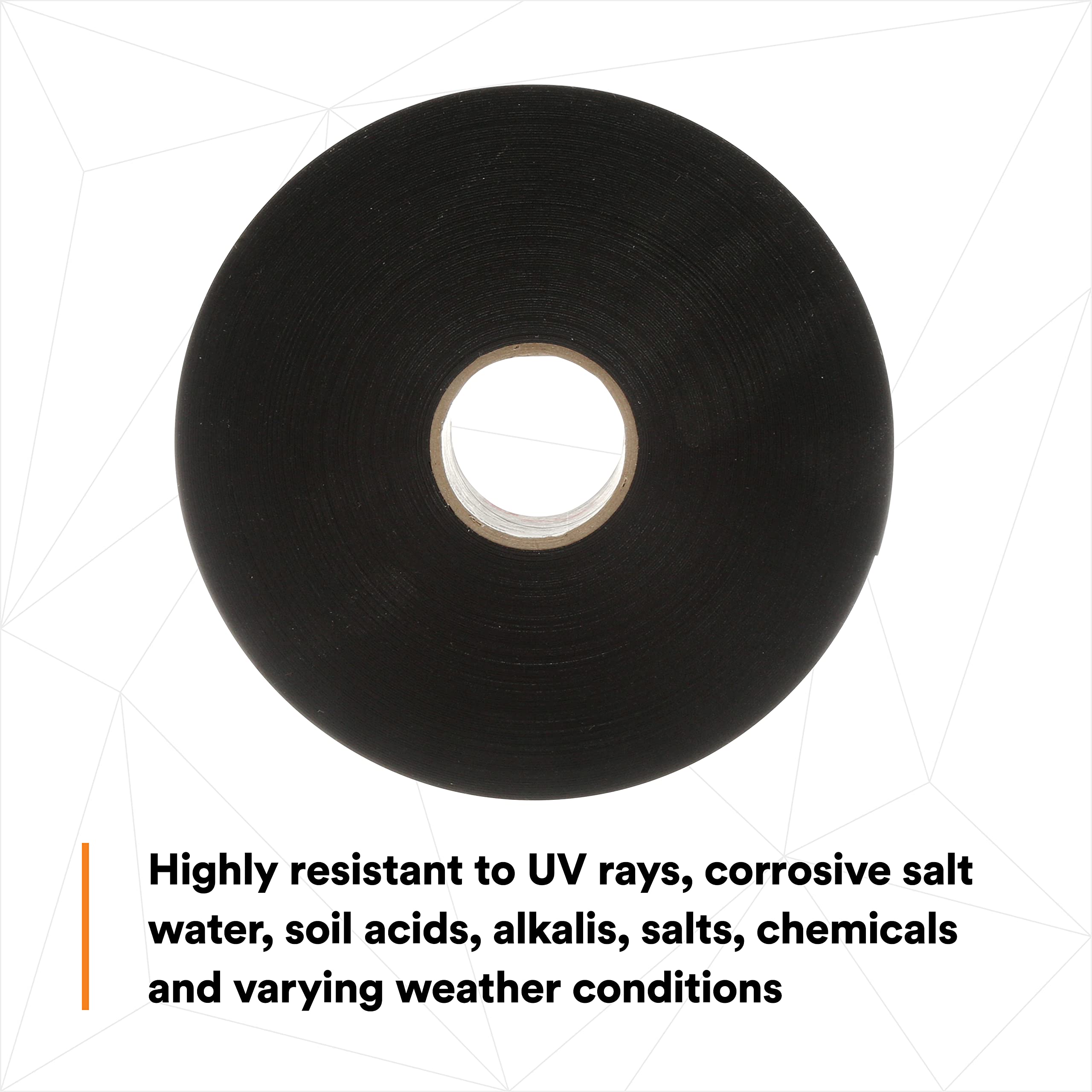 3M Scotchrap Cinta de protección contra la corrosión de vinilo 51, 5.08 cm x 30.50 m, sin impresión, negra, para tuberías de metal y sistemas de conductos eléctricos, 1 rollo