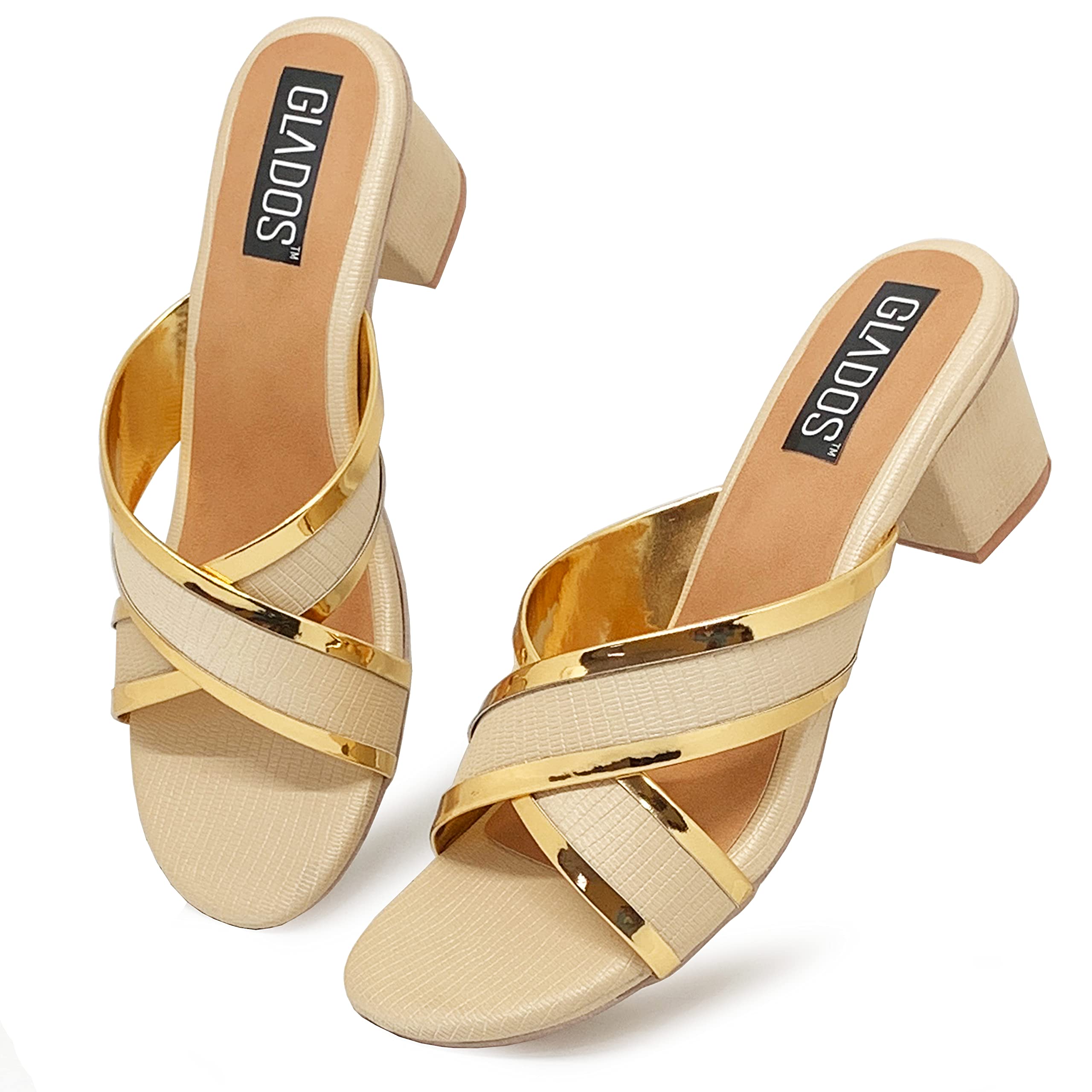 Glados WOMENS FASHIONABLE SANDALS WITH 2 inch BLOCK HEELS FOR PARTY AND DAILY USE (B0C1T6SWB9) Amazon Price History, Amazon Price Tracker
