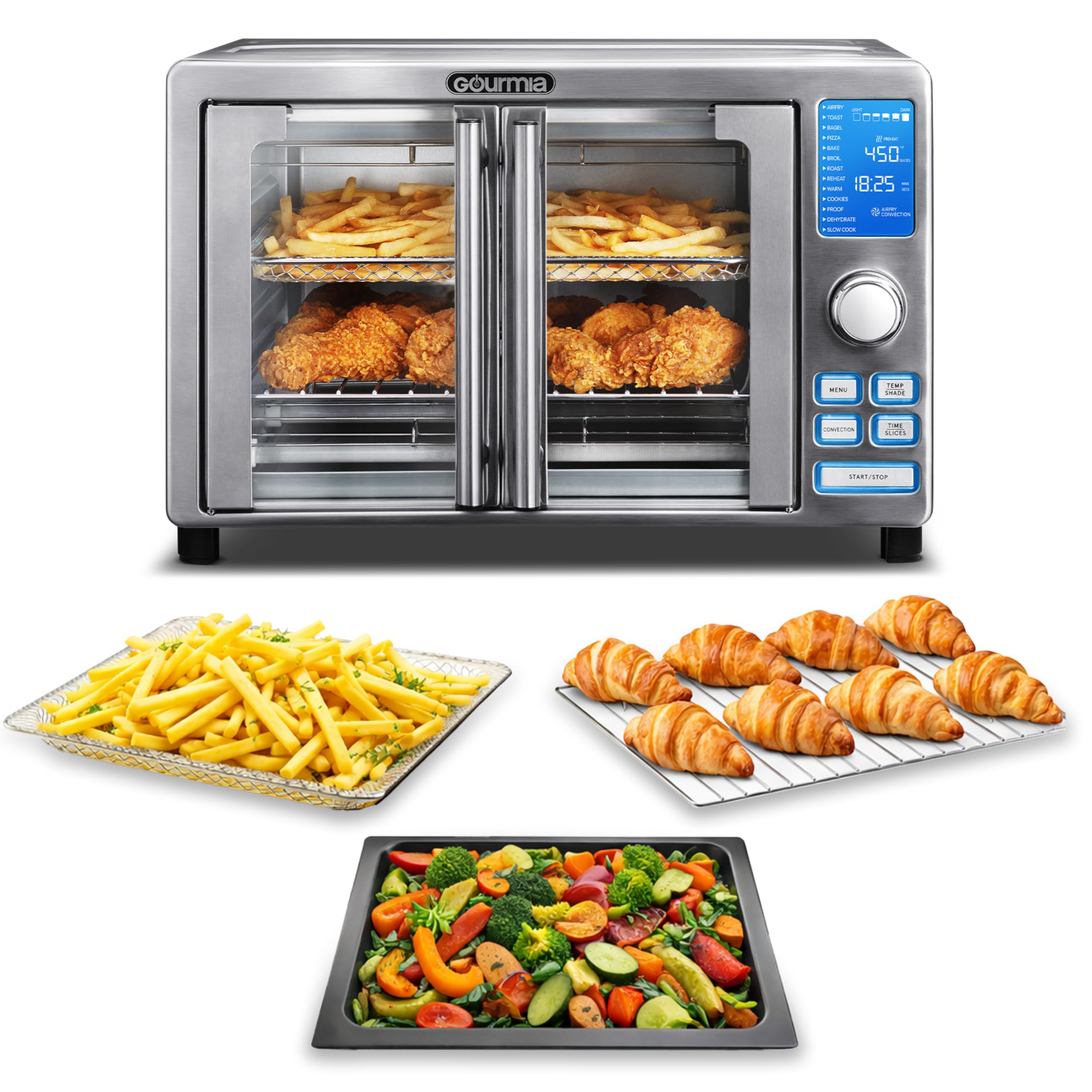 Gourmia 25 Qt French Door Air Fryer