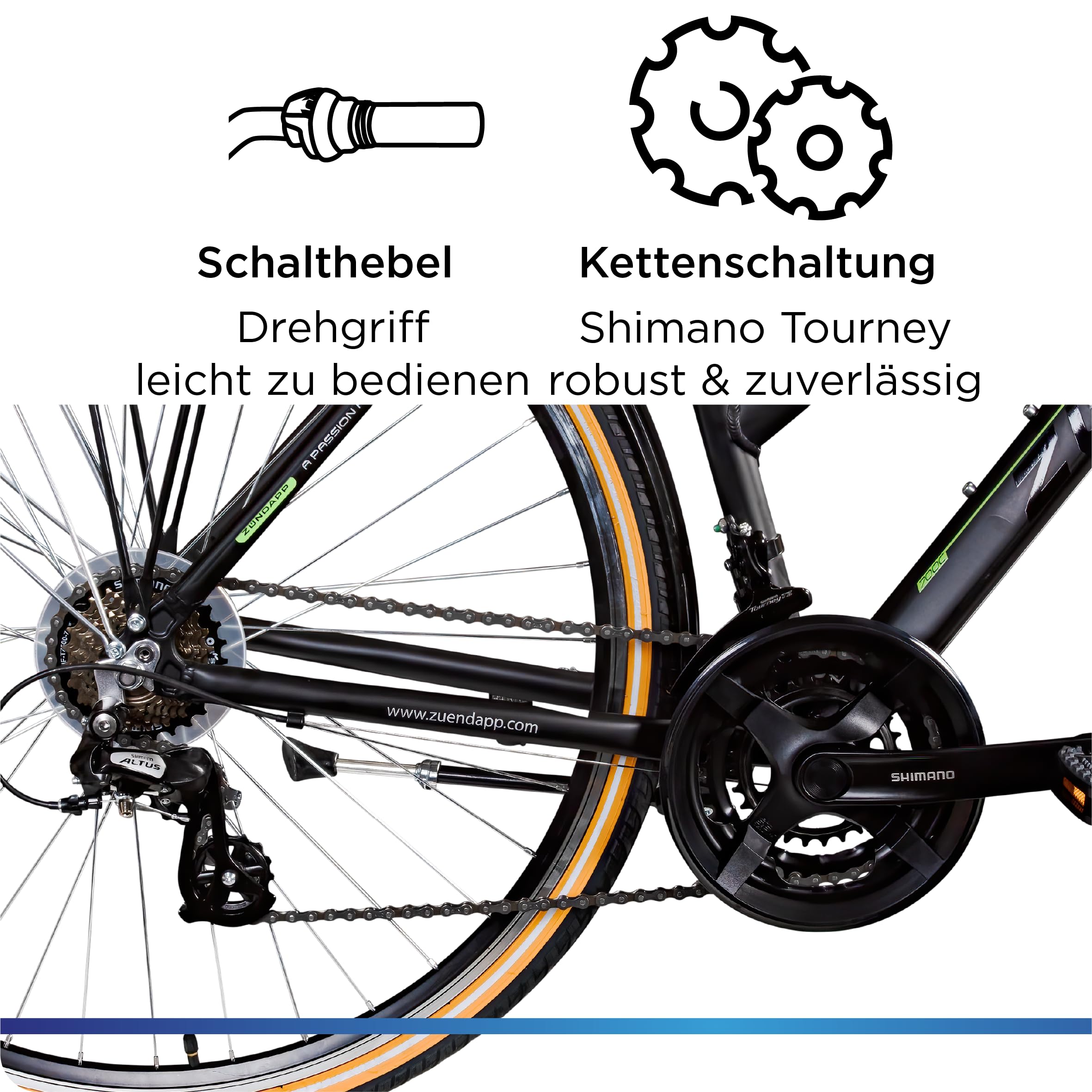 ZÜNDAPP T700 Fahrrad Damen Fahrrad 28 Zoll Trekking Fahrrad Trekkingrad Damenfahrrad Trekking Rad mit Schutzblech Gepäckträger Trekkingfahrräder Damen