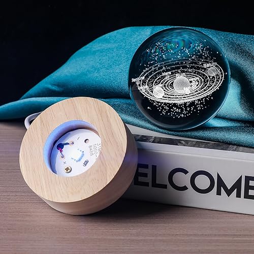 Miniatura 5 de Sistema solar 3D de 2.362 in, bola de cristal, astronomía, universo, regalos, sistema solar, planetas, modelo, ciencia, espacio, temático, física,