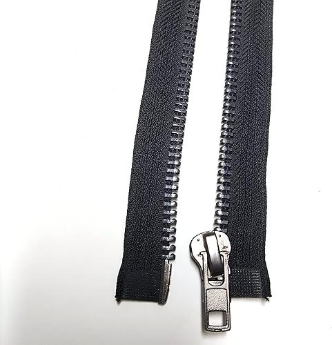 Miniatura 6 de Leekayer #10 - Chaqueta separadora de 34 pulgadas, cremallera de metal de níquel negro, 34.0 in, para costura, manualidades, bolsa de vestir,