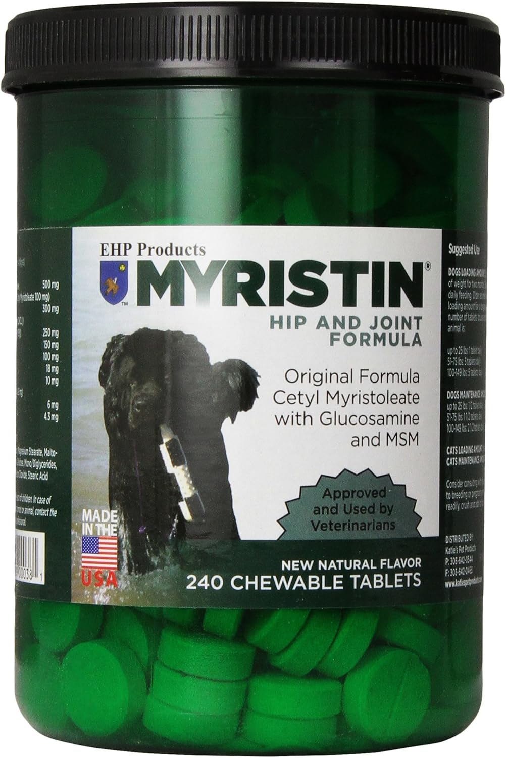 EHP Products Myristin Canine 240 Count Joint Formula
