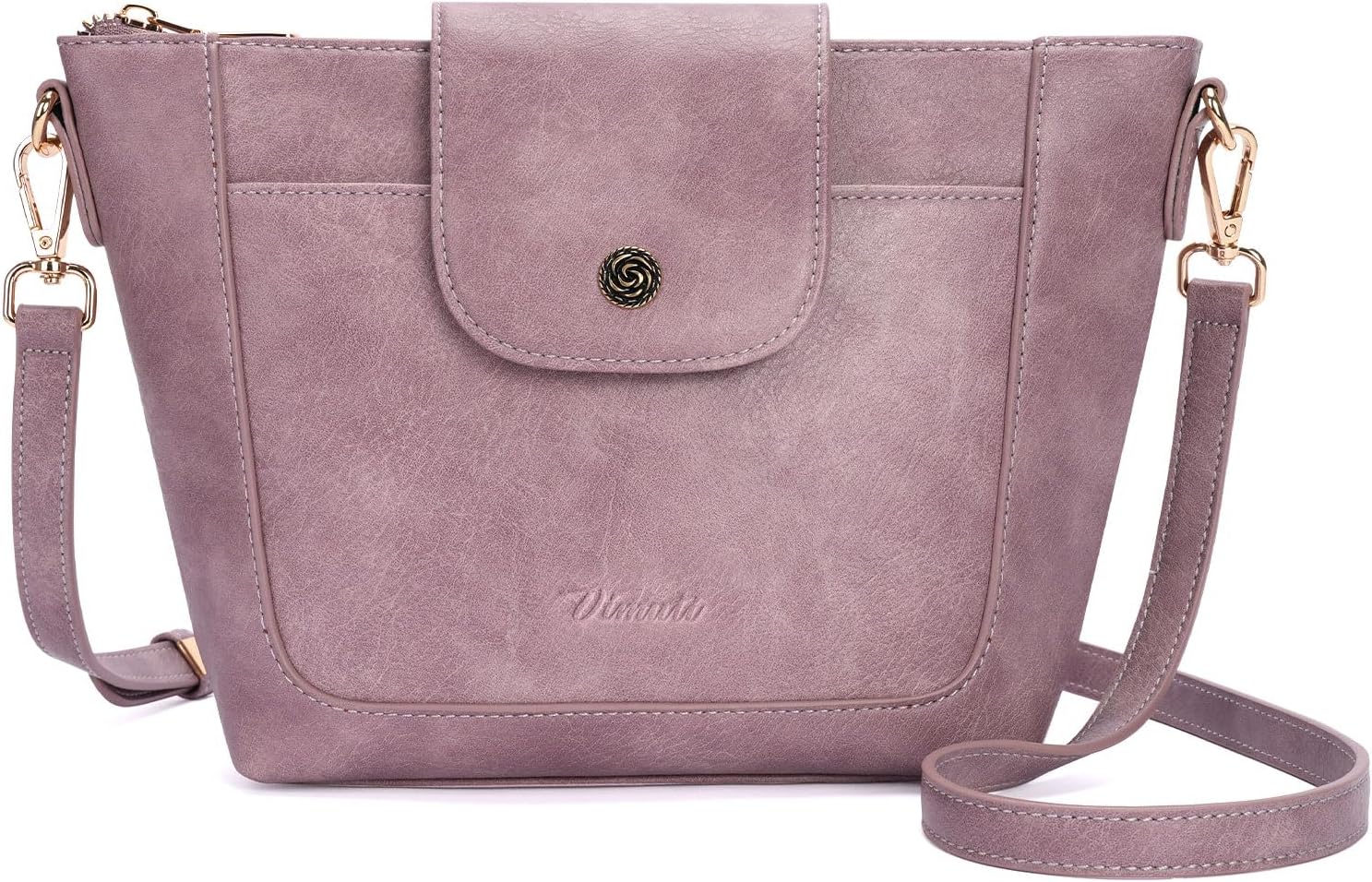 Small Crossbody Bags for Women, Flap Leather Purse for Women Vegan Leather Shoulder Handbag with Adjustable Strap