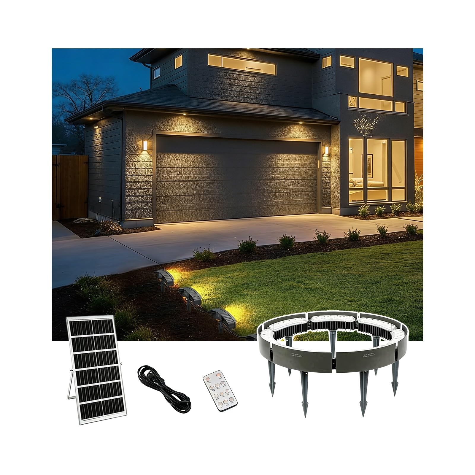 Lampa pierścieniowa na drzewo IP65 wodoodporna zewnętrzna solarna lampa dekoracyjna do patio trawnika podwórka ścieżki