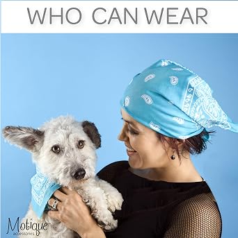 Motique Accessories 22 Inch Cotton Paisley Bandana