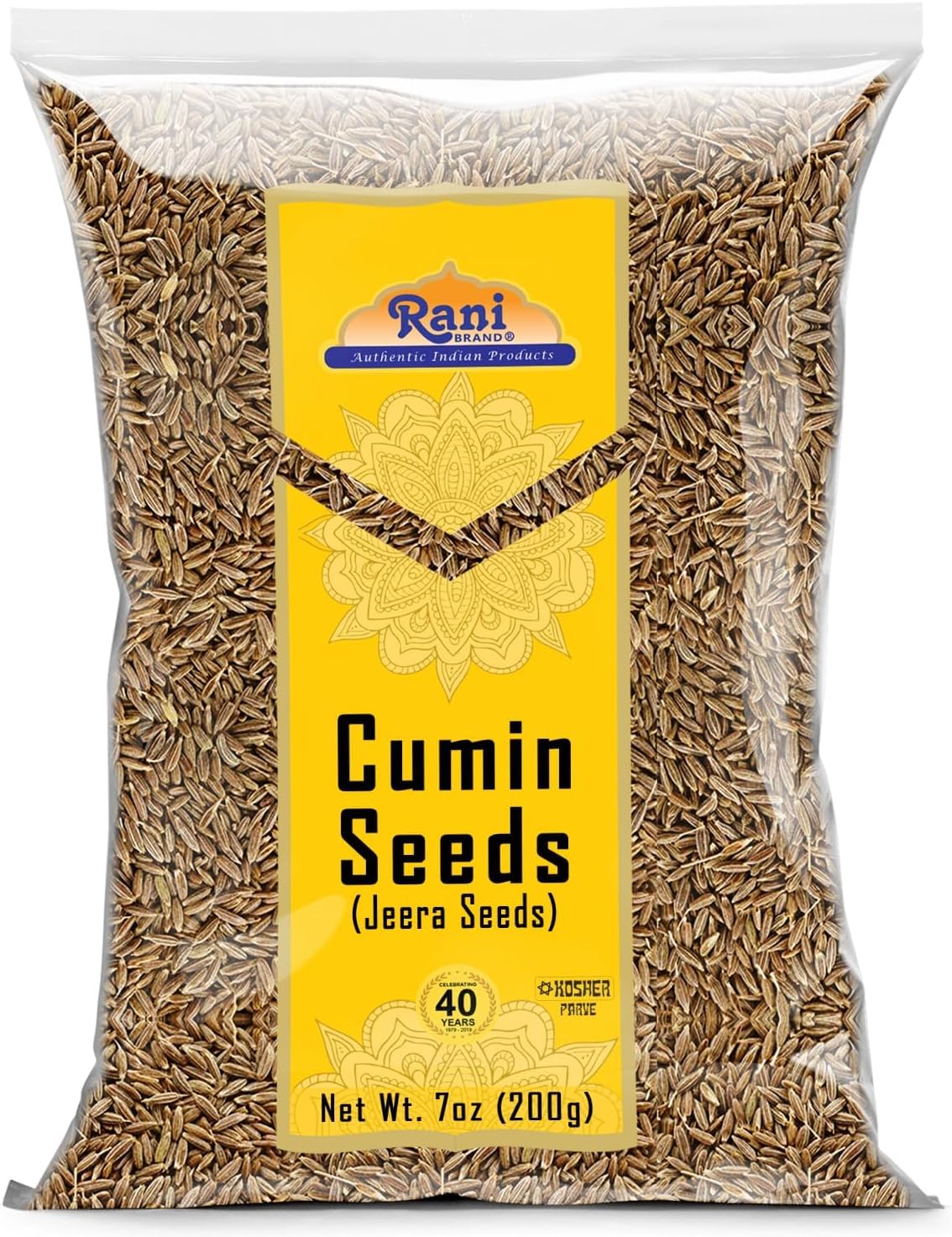 Rani Cumin Seeds Whole (Jeera) Spice 7oz (200g) ~ All Natural | Gluten Friendly | NON-GMO | Kosher | Vegan | Indian Origin
