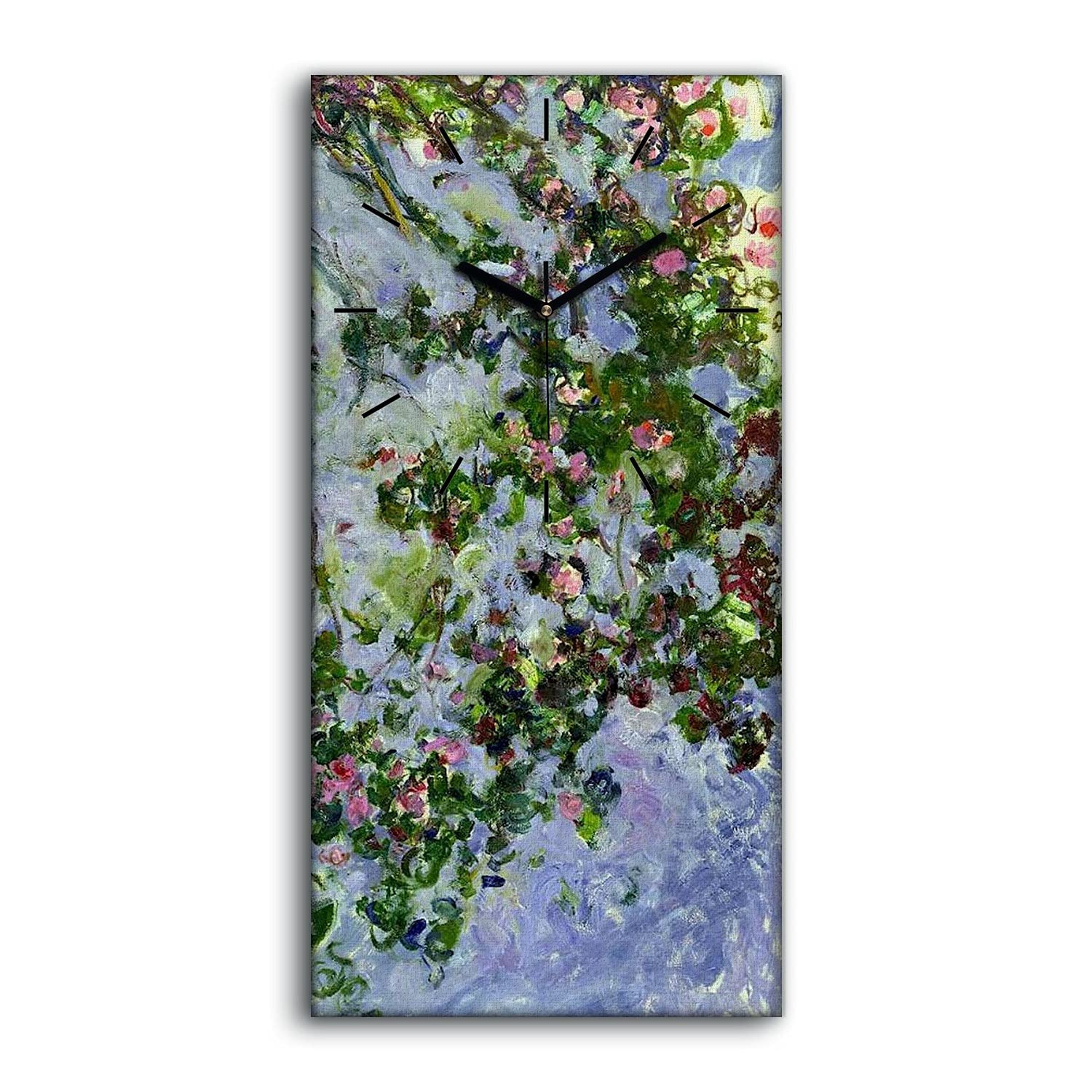 Horloge sur Toile Salon et Chambre Deco Moderne Le Rosier