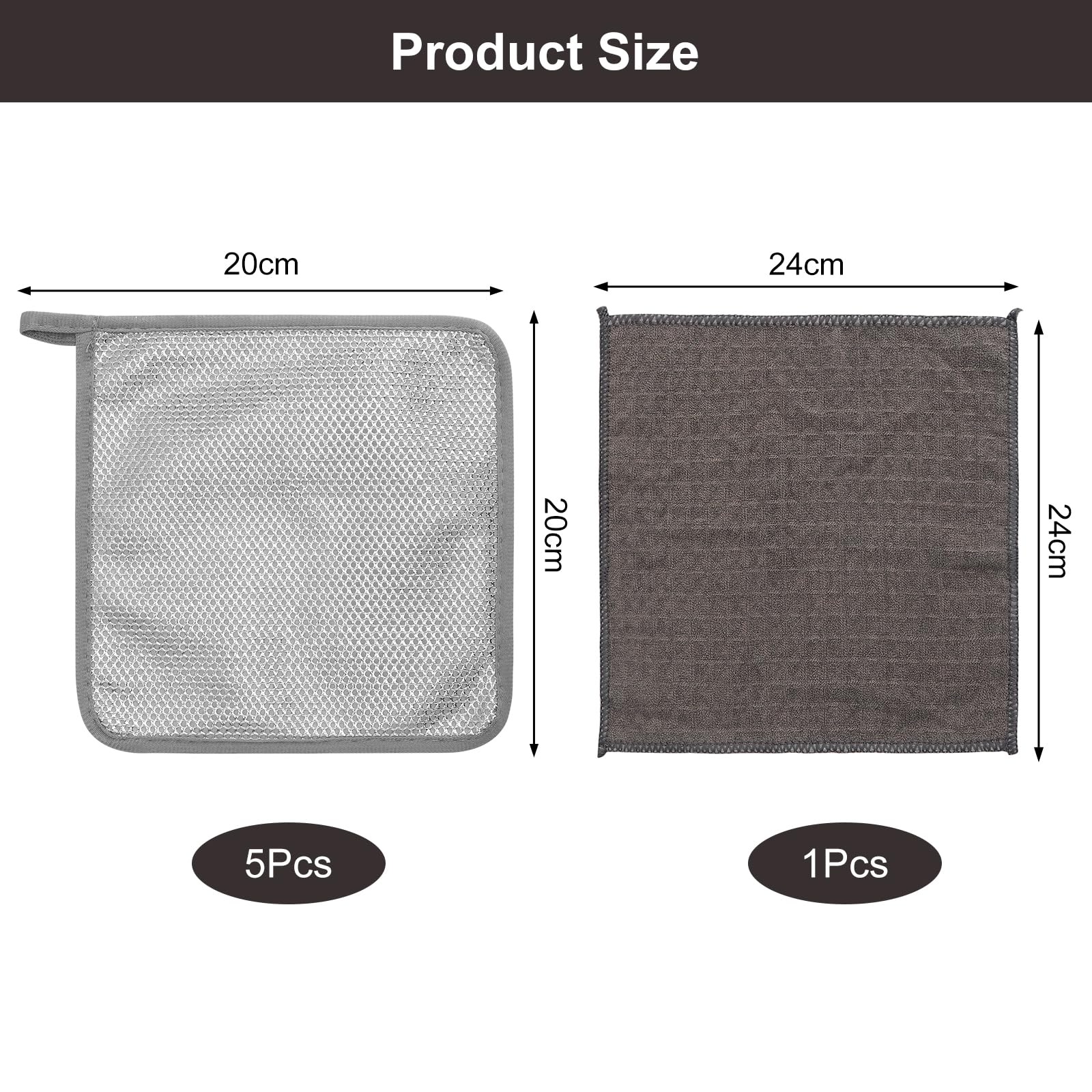 APOMOONS 5 Pièces Lavettes Polyvalentes Pour Lave-Vaisselle