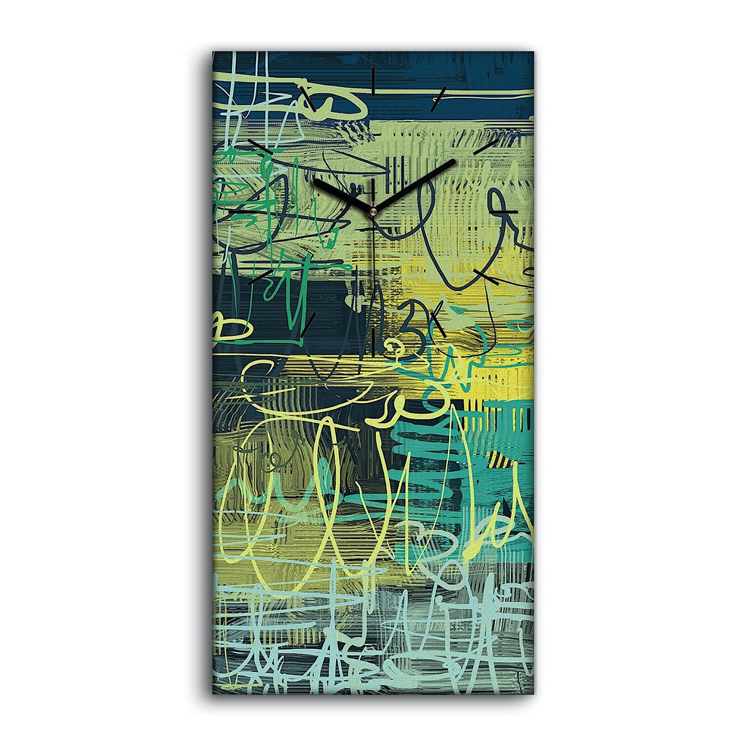 Horloge Silencieuse 30x60cm sans Tic-Tac pour Chambre - Toile Coloray