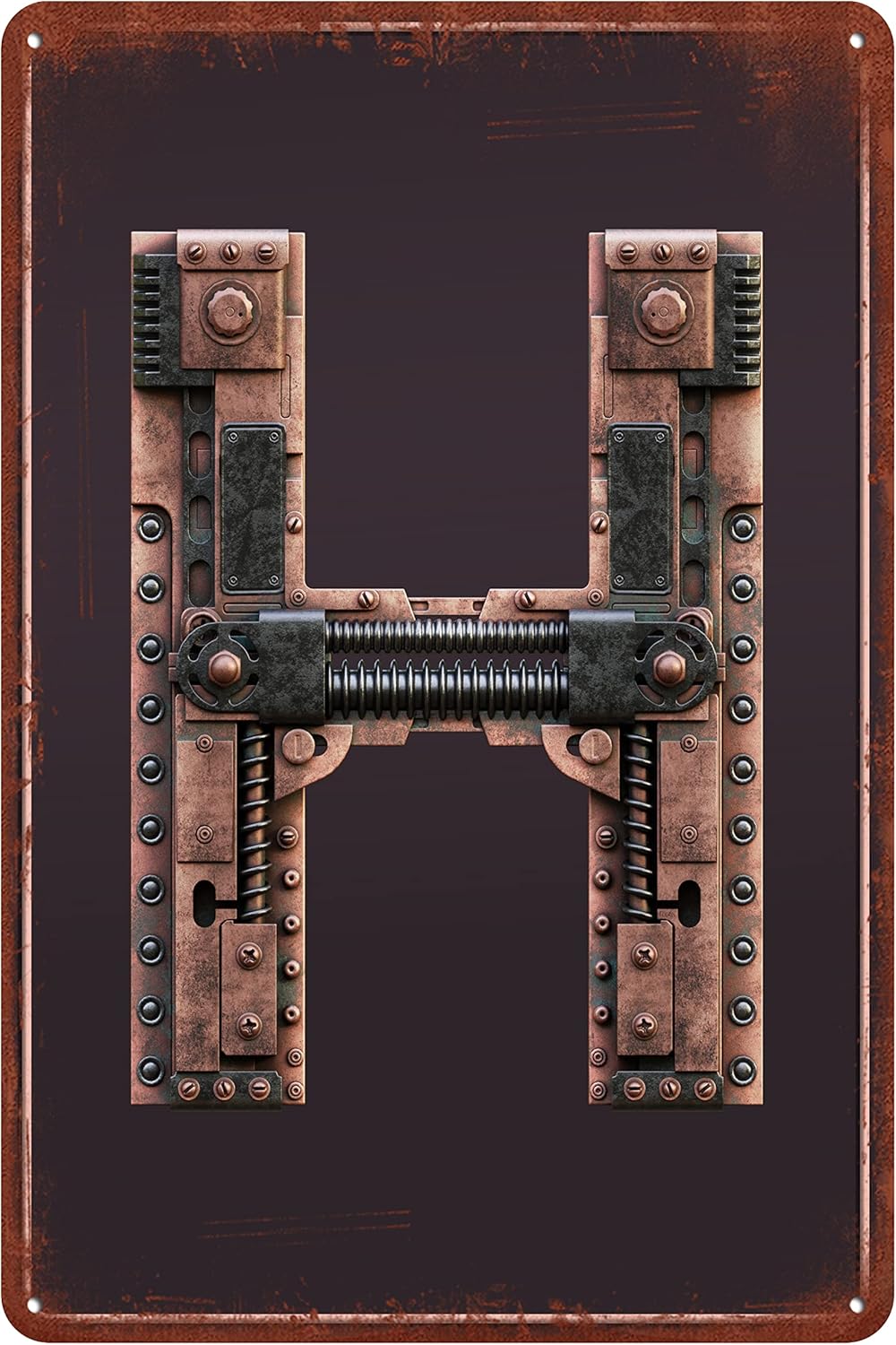 TREEPERI Vintage Letters AZ Vintage Aluminum Signs