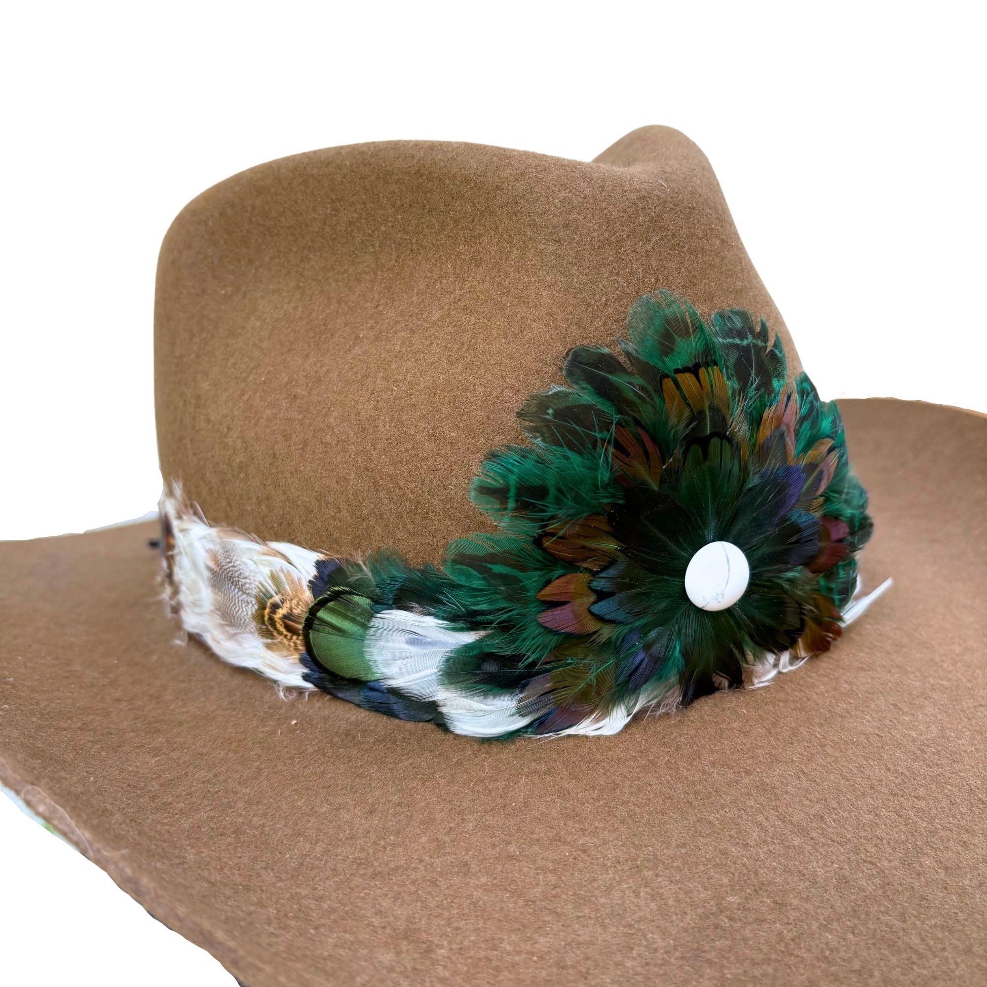 1317 Feather Hat Band For Men Women - 100% Natural Feather Cowboy Western Hat Western Feather Hat Band for Cowboy Hats SGF-FB-600 | eBay main image 3