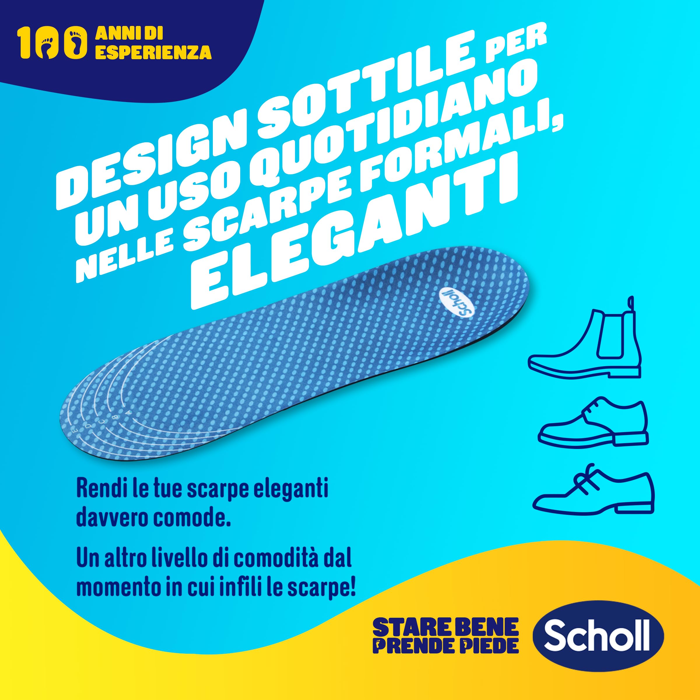Scholl Solette GelActiv Scarpe Formali ed Eleganti, Solette Sottili con Tecnologia GelWave Ammortizzante, Comfort "Easy Fit" per i Piedi, Senza Sentire le Scarpe Strette, Taglia 40-46.5