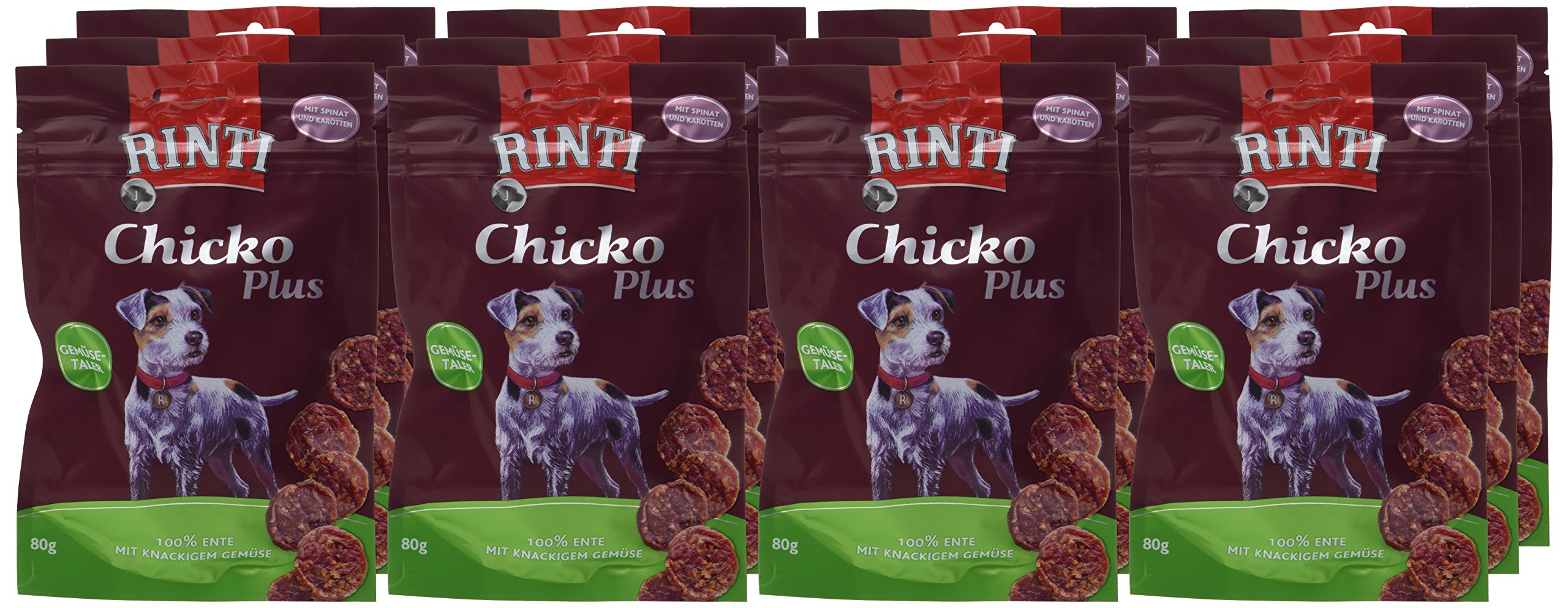 RINTI Chicko Plus talerz do warzyw z kaczką, 12 x 80 g