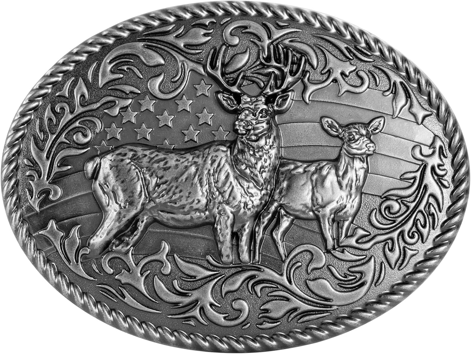 West style Cowboy Deer Belt Buckle for Men Western Cowgirl Rodeo Belt Buckles