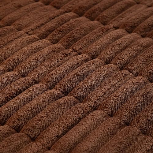 Miniatura 29 de vctops Funda de Sofá a Rayas de Pana Súper Suave Funda de Sofá Seccional Lavable Antideslizante Protector de Muebles para Niños Perros Mascotas, 1