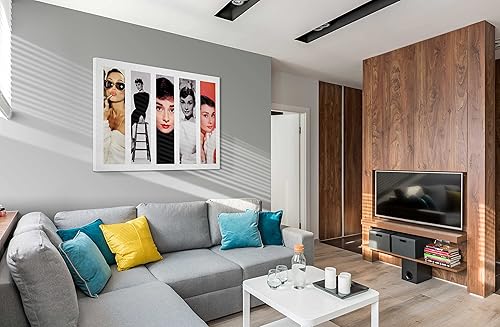 Miniatura 2 de SpiritualHands Audrey Hepburn - Póster de pared enmarcado, arte de pared Haus and Hues, decoración de pared moderna estética, arte de pared de moda