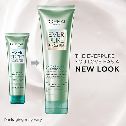 Miniatura 4 de LOreal Paris EverStrong - Kit de champú y acondicionador espesante sin sulfatos y acondicionador espesa y fortalece para cabello fino y frágil con