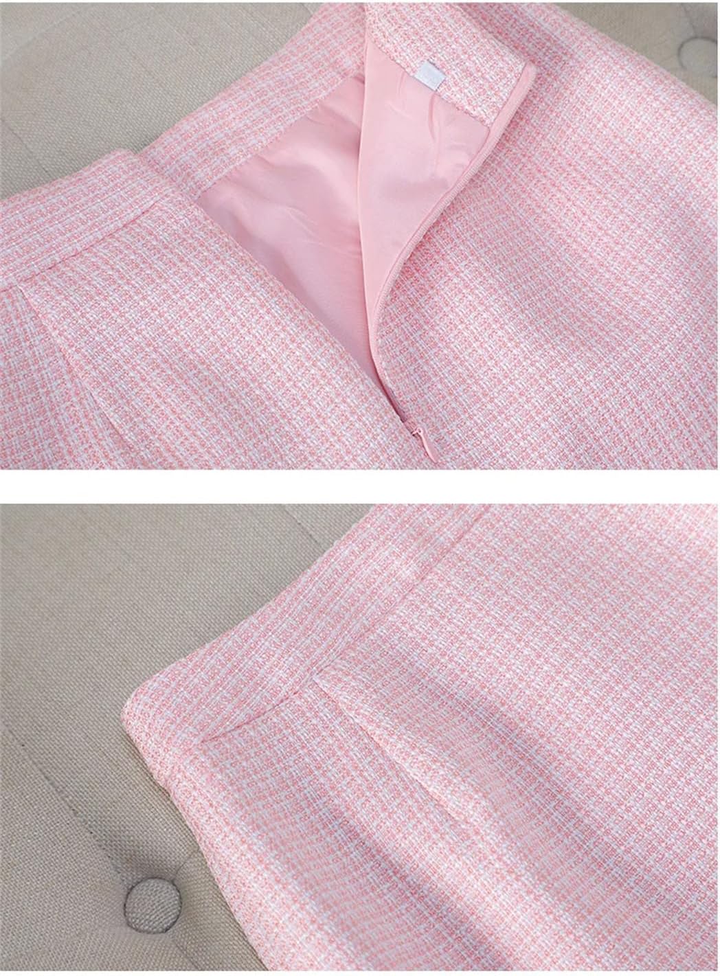 Women's Elegant Office Skirt Suit Set Long Sleeve Blazer and Knee Length Skirt Classic 2 Piece Formal Outfits