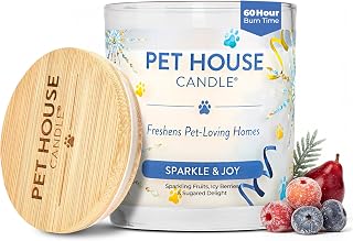 Pet House Pet Friendly Candle Plant Based Scented Candle Clean Burning, Long Lasting for Home, Sparkle & Joy