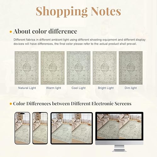 Miniatura 3 de LIVEBOX Alfombra lavable de 3 x 5 pulgadas, alfombra bohemia para cocina y dormitorio, tapete antideslizante para puerta delantera, alfombra de