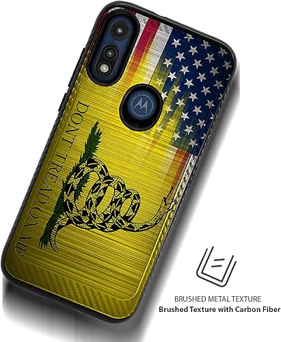 Miniatura 3 de CasesOnDeck Funda híbrida compatible con Motorola Moto E (2020)  Moto E Armadura cepillada Funda protectora delgada contra golpes (no pisar sobre mí)