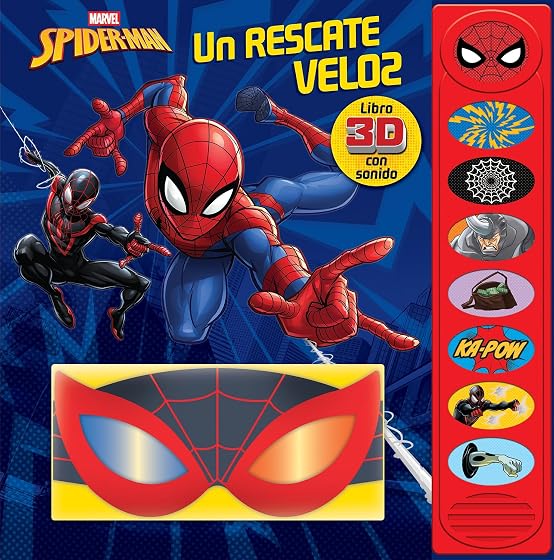 Un rescate veloz. Libro 3D con sonido. Spiderman