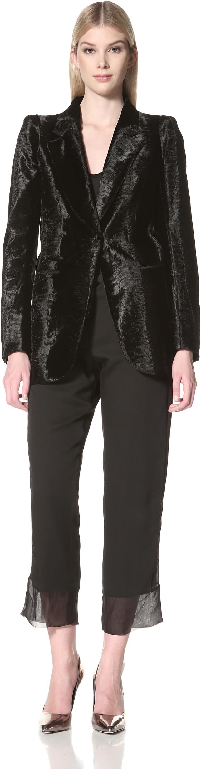 Ann Demeulemeester Women's Crushed Velvet Jacket