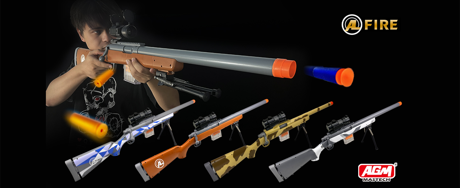 Amazon.com: AGM MASTECH M24 Soft Bullet Toy Gun, Empty Shell