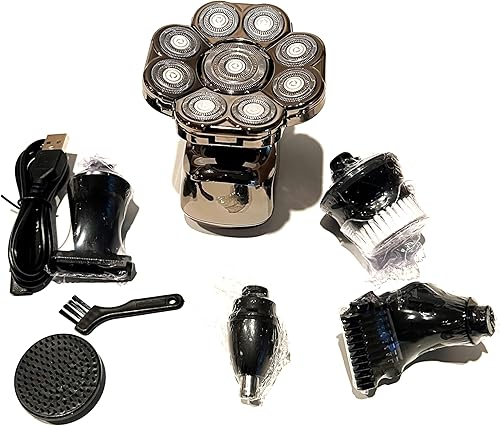 MuSOKI'S Elegante afeitadora eléctrica de 9 cuchillas.