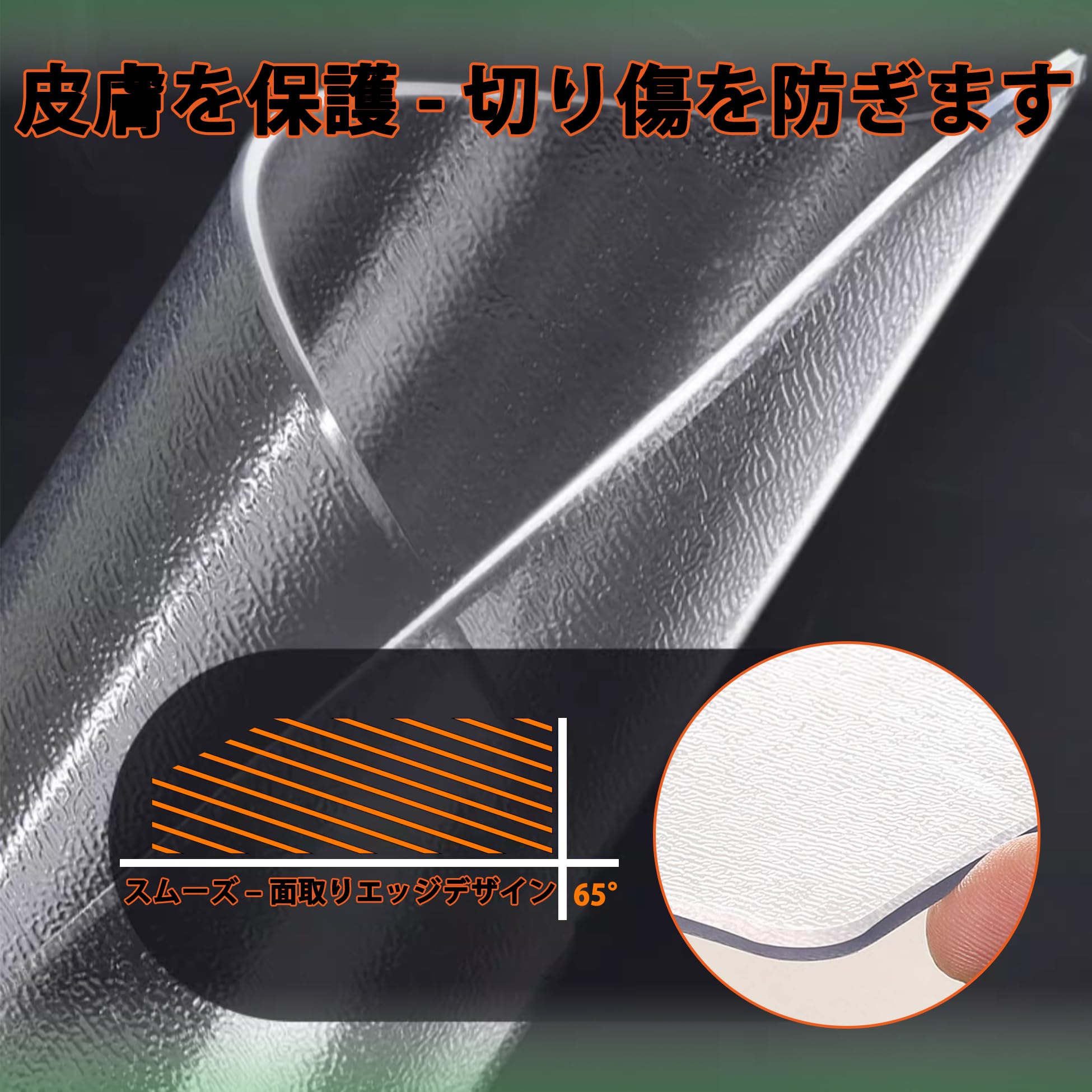 Amazon｜テーブルクロス-ビニール長方形 50x80cm テーブル下マット透明