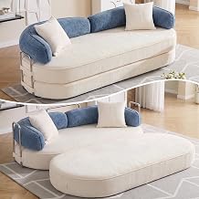 79.5" Boneless Couch 5-in-1 Convertible Sectional Couch with Pocket Spring