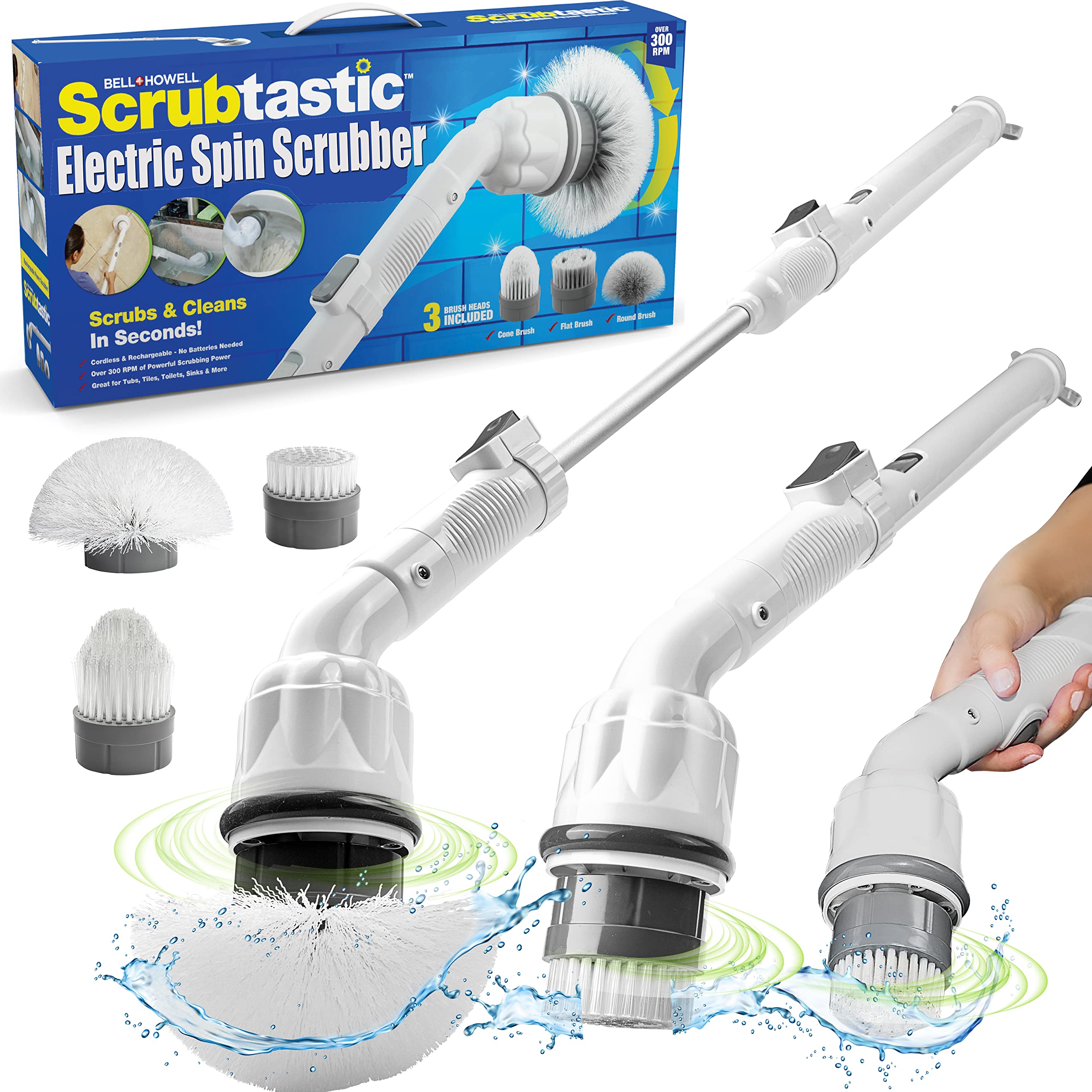 Buy Scrubtastic Electric Spin Scrubber, Rechargeable Electric Shower