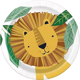 Animal Safari Lion Round Dessert Plates I 8 Pcs.