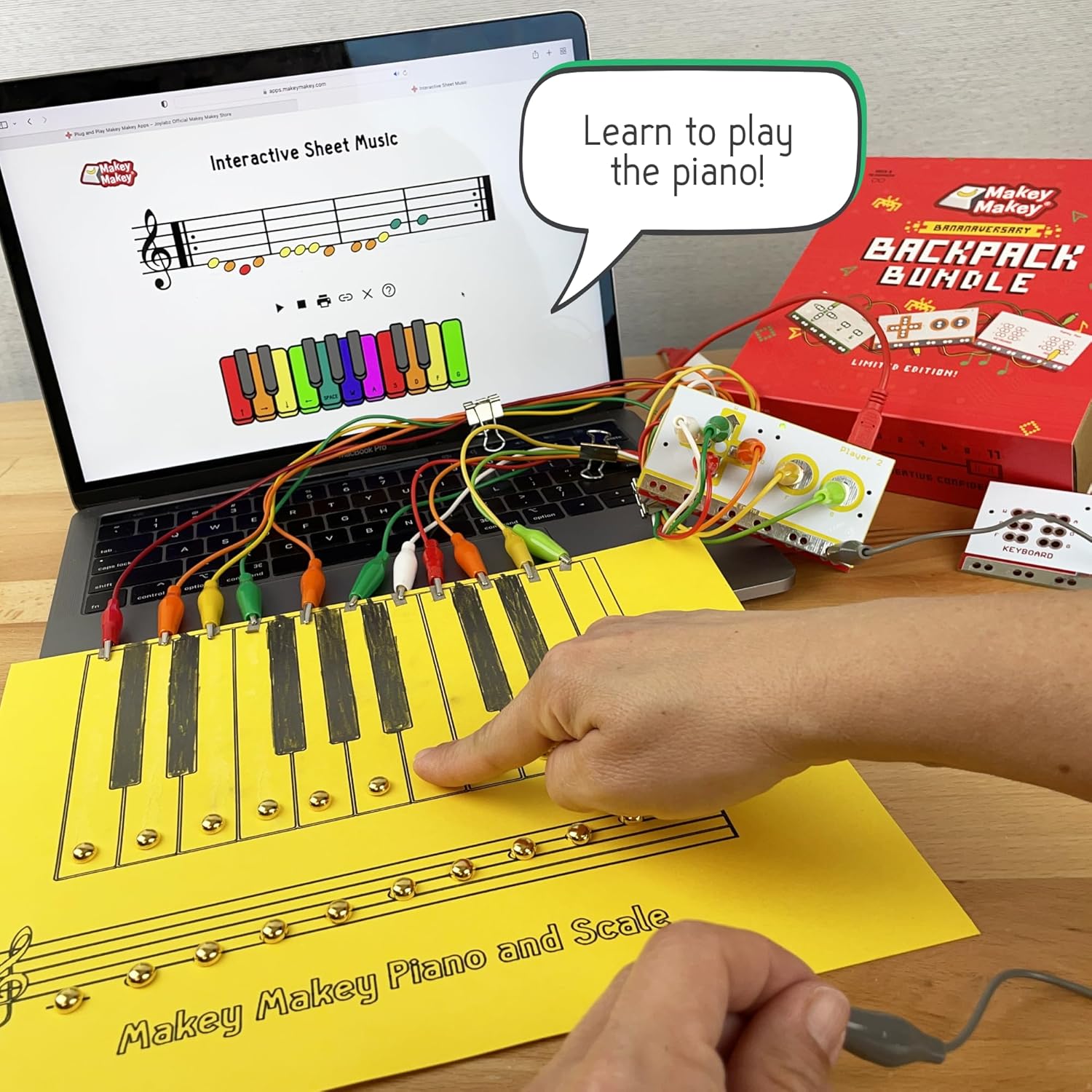 Makey Makey Backpack Bundle – Expansion Pack for Makey Makey Classic - Add More Inputs & Creativity to Your Inventions (Makey Makey Classic Required, Not Included) – STEM Learning & Prototyping Kit