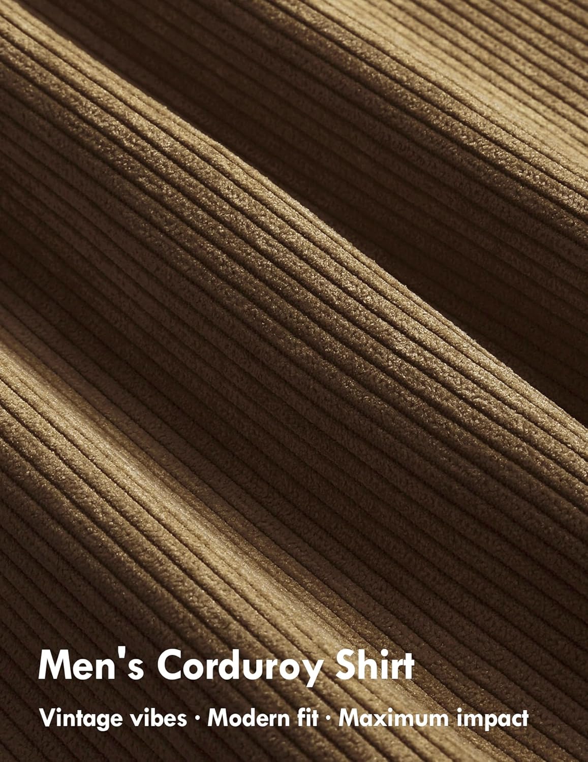 ZAFUL Corduroy Shirt for Men Pullover Long Sleeve Polo Shirt Casual Work Collared Shirt with Pocket Half Button Up Top - Image 3